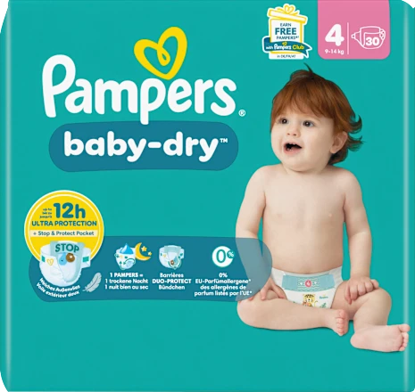 Windeln Baby Dry Gr.4 Maxi (9-14 kg), 30 St