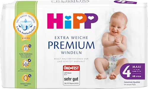 Windeln Premium Gr. 4 Maxi (9-14 kg), 48 St