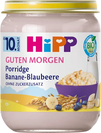 Porridge Frühstück Banane-Blaubeere Haferbrei ab dem 10. Monat, 160 g
