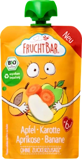Quetschie Apfel, Karotte, Aprikose, Banane, ab 6 Monaten, 100 g