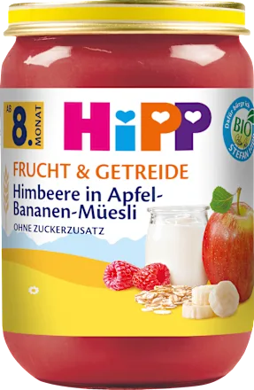 Frucht & Getreide Himbeere in Apfel-Bananen Müsli ab dem 8.Monat, 190 g