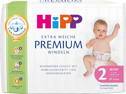 Windeln Premium Gr. 2 Mini (4-8 kg), 31 St