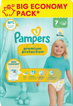 Windeln Premium Protection Gr. 7 XL (15+ kg) Big Pack, 38 St Windeln Premium Protection Gr. 7 XL (15+ kg) Big Pack, 38 St