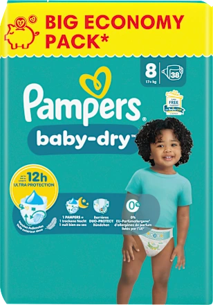 Windeln Baby Dry Gr.8 Extra Large (17+ kg), Big Pack, 38 St Windeln Baby Dry Gr.8 Extra Large (17+ kg), Big Pack, 38 St