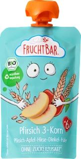 Quetschie Pfirsich-3-Korn, ab 6 Monaten, 100 g