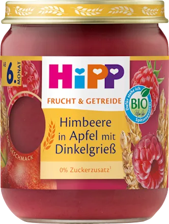 Frucht & Getreide Himbeere in Apfel mit Dinkelgrieß ab dem 6. Monat, 160 g