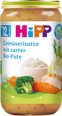Menü Gemüserisotto mit zarter Pute ab dem 12. Monat, 250 g