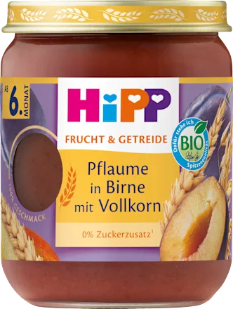 Frucht & Getreide Pflaume in Birne mit Vollkorn ab dem 6.Monat, 160 g