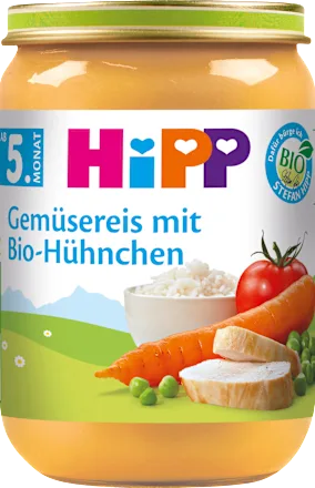 Menü Gemüsereis mit Hühnchen ab dem 5.Monat, 190 g