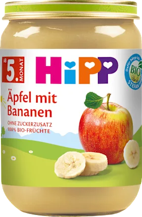 Früchte Äpfel mit Bananen, ab dem 5. Monat, 190 g