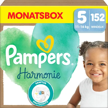 Windeln Harmonie Gr.5 Junior (11-16 kg), Monatsbox, 152 St