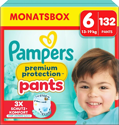 Baby Pants Premium Protection Gr.6 Extra Large (15+ kg), Monatsbox, 132 St