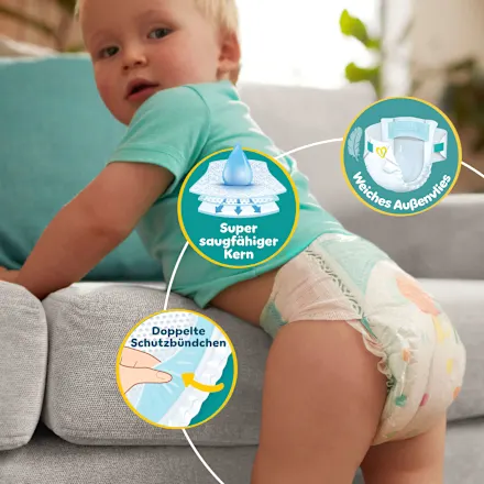 Windeln Baby Dry Gr.7 Extra Large (15+ kg), Monatsbox, 132 St