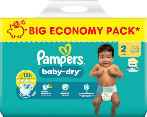 Windeln Baby Dry Gr.2 Mini (4-8 kg), Big Pack, 88 St