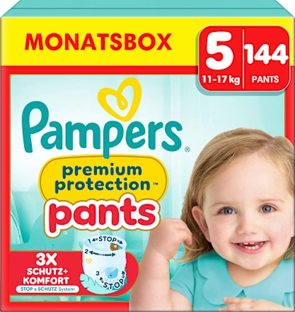 Baby Pants Premium Protection Gr.5 Junior (11-17 kg), Monatsbox, 144 St