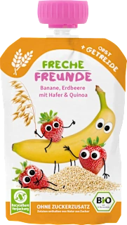 Quetschie Banane, Erdbeere mit Hafer & Quinoa ab 6 Monaten, 100 g Quetschie Banane, Erdbeere mit Hafer & Quinoa ab 6 Monaten, 100 g