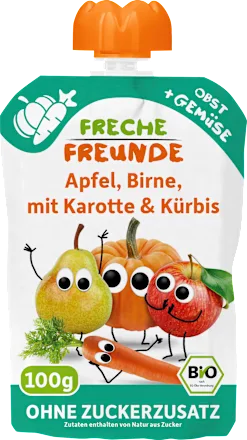 Quetschie Apfel, Birne, Karotte & Kürbis ab 6 Monaten, 100 g