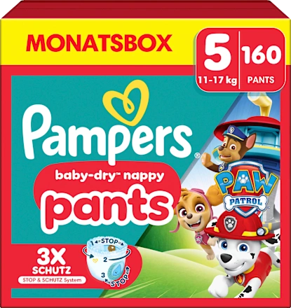 Baby Pants Baby Dry Gr.5 Junior (11-17 kg) Limited Edition Paw Patrol, Monatsbox, 160 St