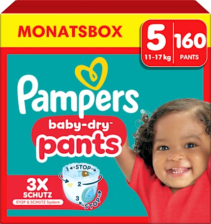 Baby Pants Baby Dry Gr.5 Junior (11-17 kg), Monatsbox, 160 St