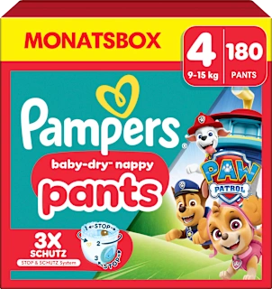 Baby Pants Baby Dry Gr.4 Maxi (9-15 kg) Limited Edition Paw Patrol, Monatsbox, 180 St