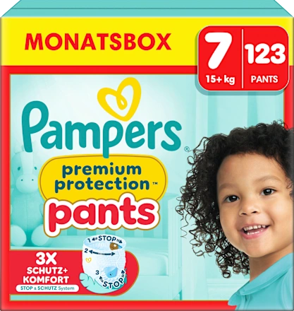 Baby Pants Premium Protection Gr. 7 Extra Large (15+ kg), Monatsbox, 123 St Baby Pants Premium Protection Gr. 7 Extra Large (15+ kg), Monatsbox, 123 St