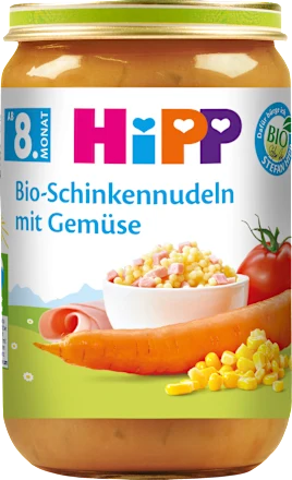 Menü Schinkennudeln mit Gemüse ab dem 8. Monat, 220 g