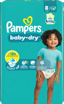 Windeln Baby Dry Gr.8 XL (17+ kg), 18 St