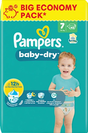 Windeln Baby Dry Gr.7 XL (15+ kg), Big Pack, 42 St
