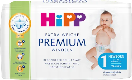 Windeln Premium Gr. 1 Newborn (2-5 kg), 24 St