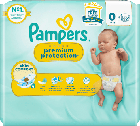 Windeln Premium Protection Gr.0 Micro (bis 3 kg), 22 St