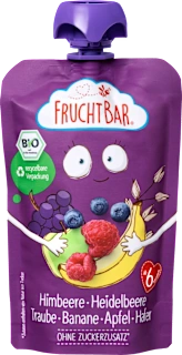 Quetschie Himbeere Heidelbeere Traube Banane Apfel & Hafer ab 6 Monaten, 100 g Quetschie Himbeere Heidelbeere Traube Banane Apfel & Hafer ab 6 Monaten, 100 g